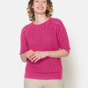 Toj Brandtex | Strik Pullover Med 3/4 Aermer Pink