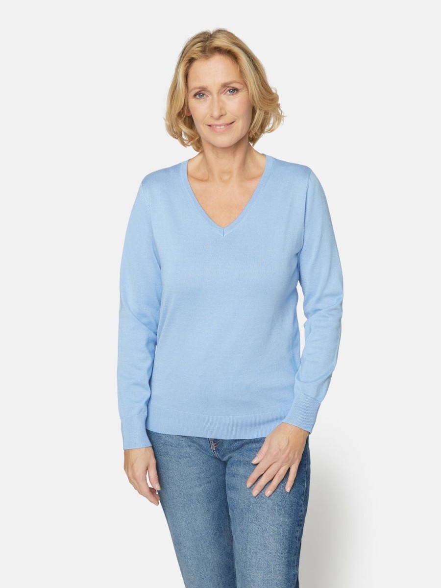 Toj Brandtex | Pullover Med V-Hals Serenity Blue