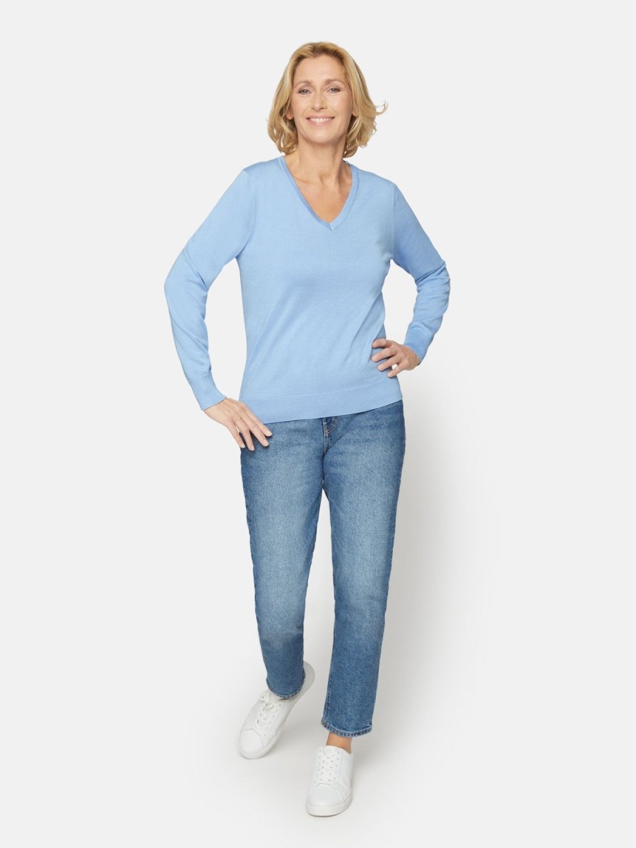 Toj Brandtex | Pullover Med V-Hals Serenity Blue