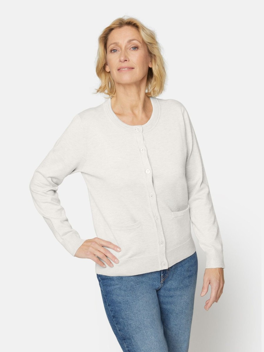 Toj Brandtex | Cardigan Med Lomme Off White