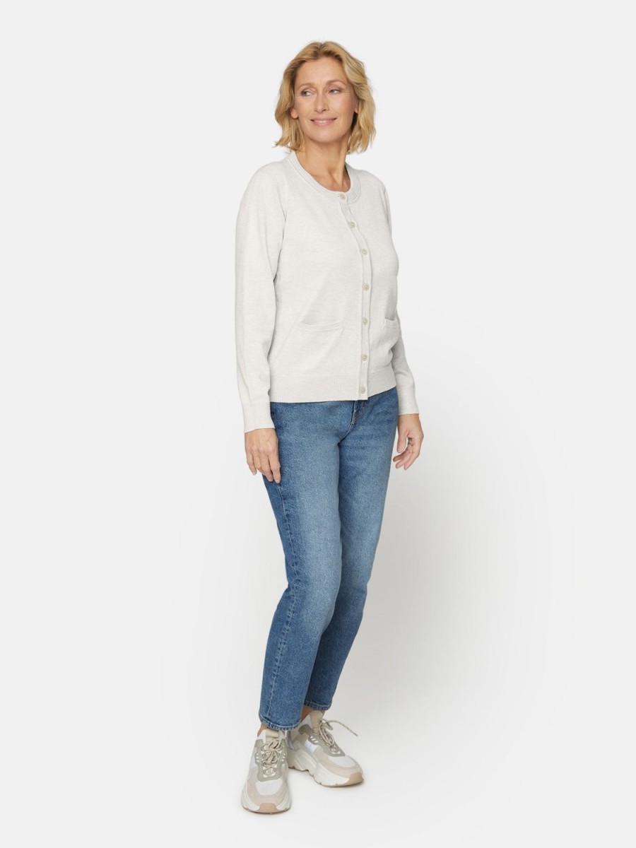 Toj Brandtex | Cardigan Med Lomme Off White