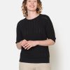 Toj Brandtex | Strik Pullover Med 3/4 Aermer Sort