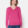 Toj Brandtex | Strik Pullover Med V-Hals Pink