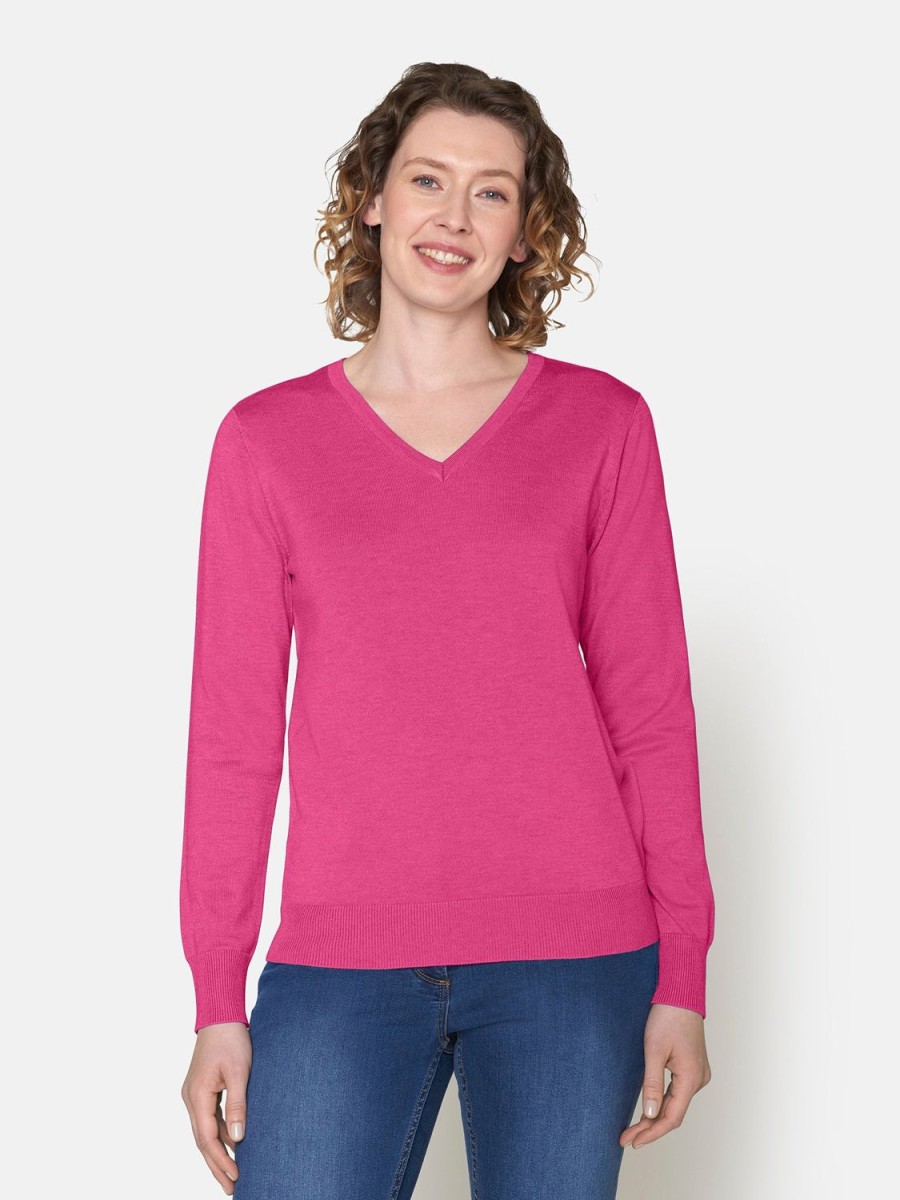 Toj Brandtex | Strik Pullover Med V-Hals Pink