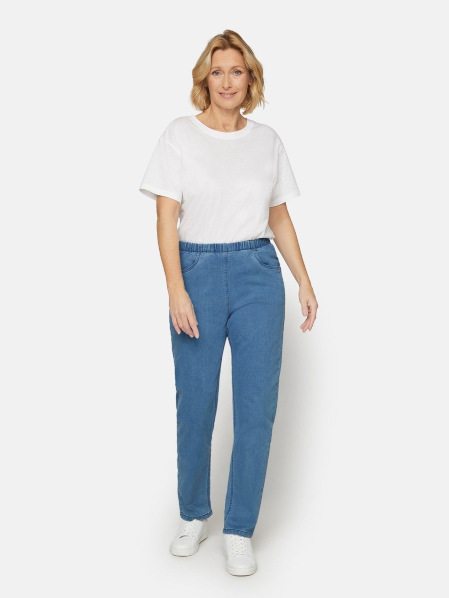 Toj Brandtex | Bukser Med Elastik I Linningen Washed Denim