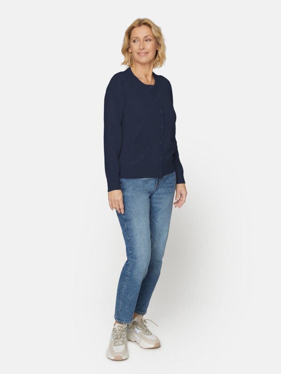 Toj Brandtex | Cardigan Med Lomme Midnight Blue