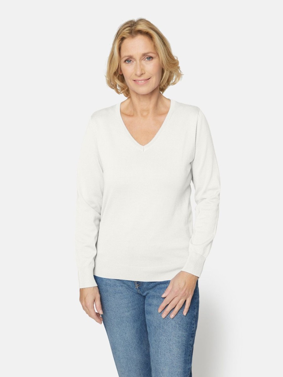 Toj Brandtex | Pullover Med V-Hals Off White