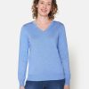 Toj Brandtex | Strik Pullover Med V-Hals Bla