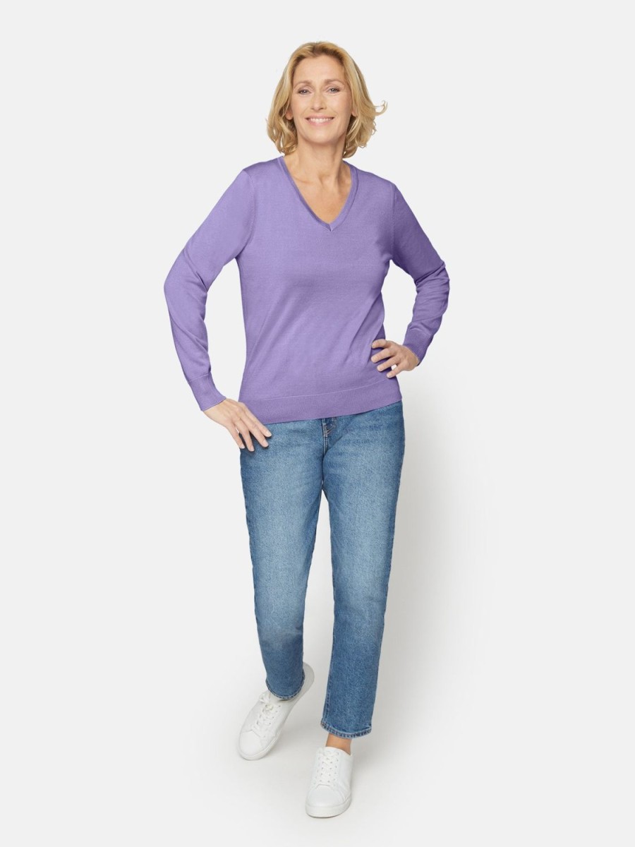 Toj Brandtex | Pullover Med V-Hals Lilac